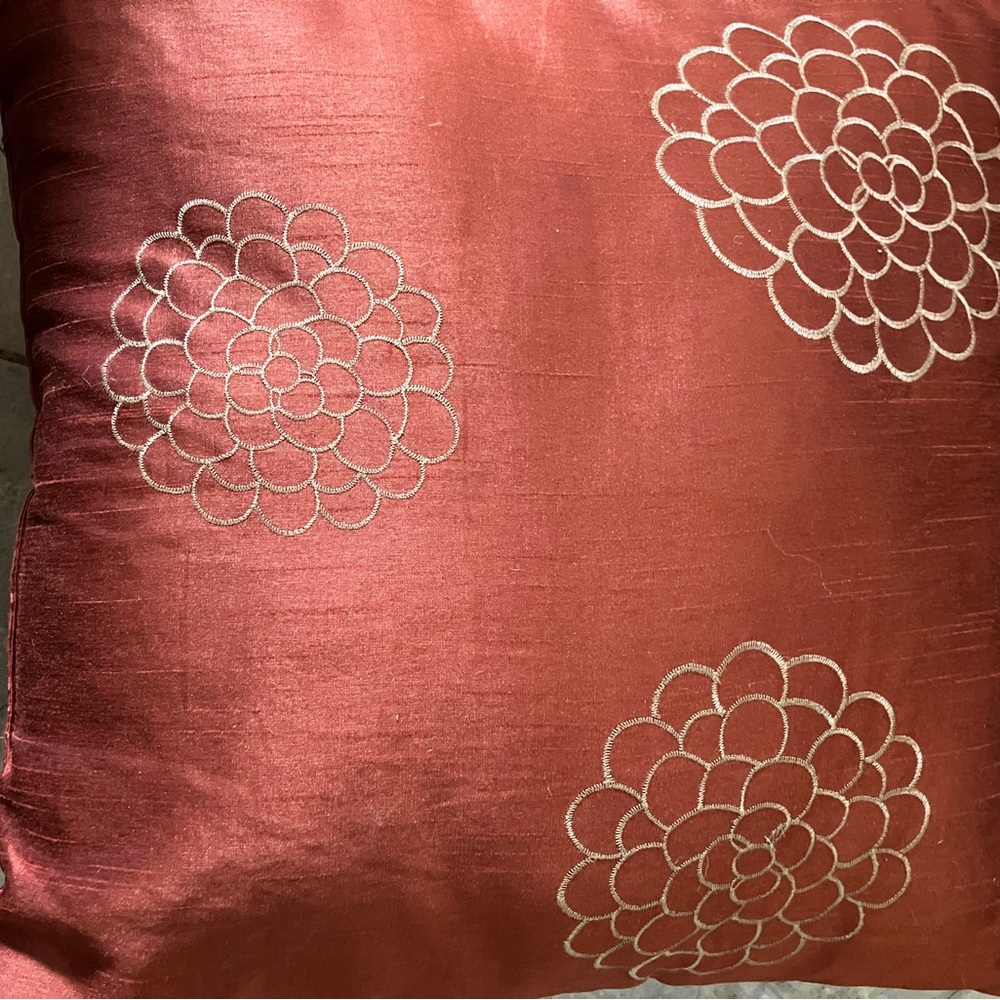 Elegant Rust Decorative Pillow